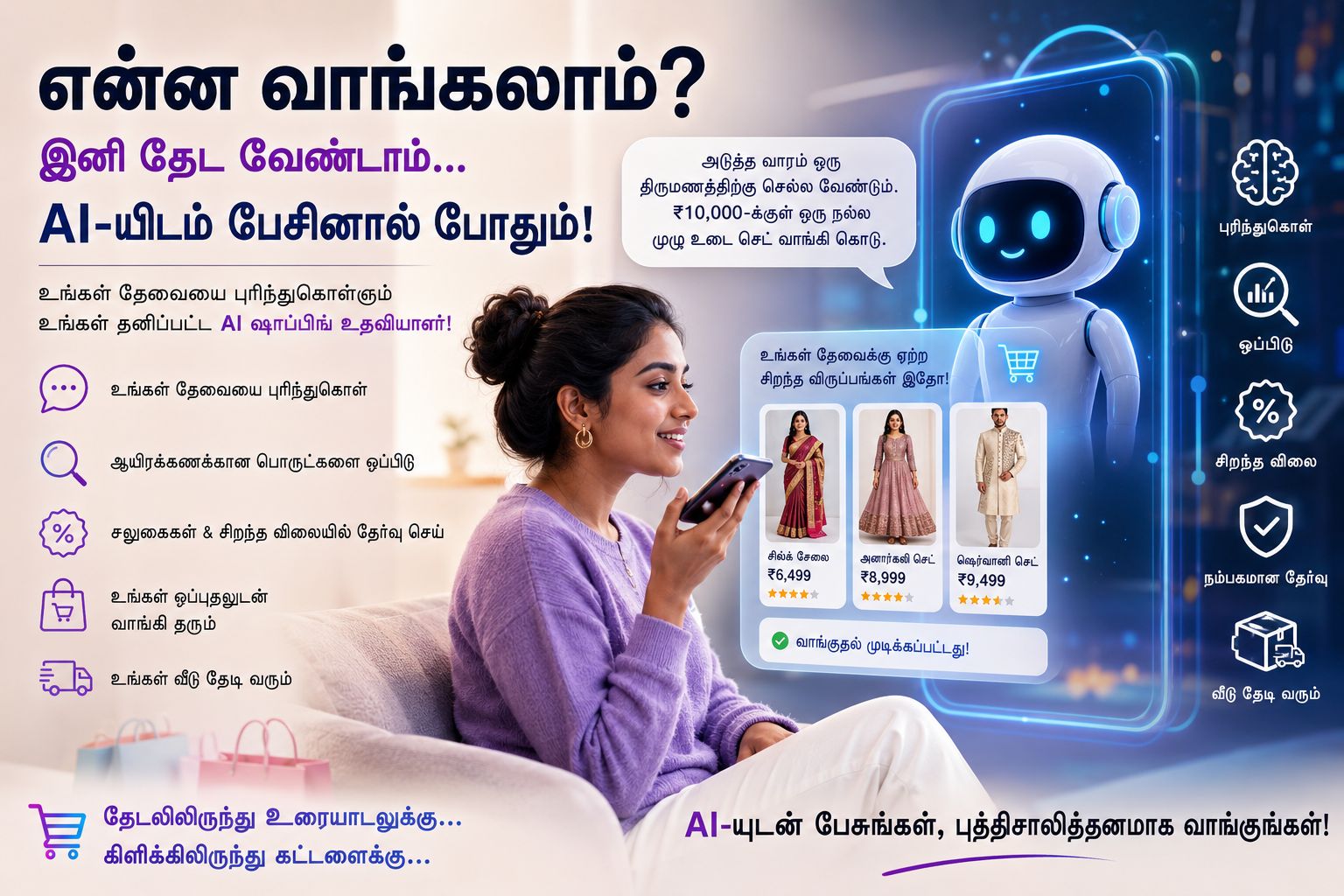 "என்ன வாங்கலாம்?" இனி தேட வேண்டாம்... AI-யிடம் பேசினால் போதும்!